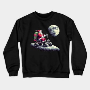 Christmas Santa at Moon Crewneck Sweatshirt